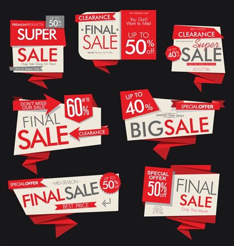 Premium Vector Modern Sale Banners And Labels Collection