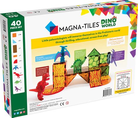 Magna-Tiles Dino World (40 Piece Set) | Kazoo Toys