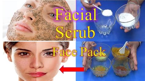 Instant Skin Whitening Facial Scrub Face Pack At Home Glowing