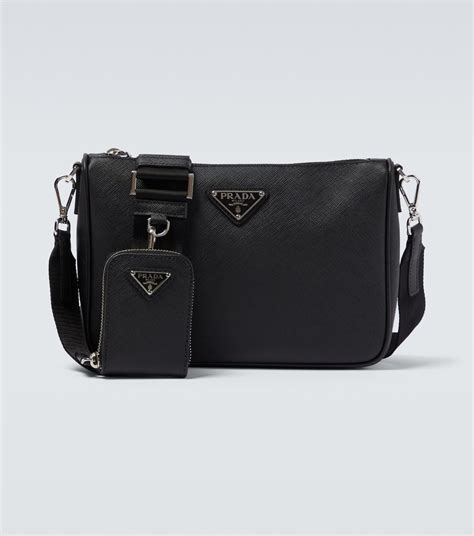 Saffiano Leather Crossbody Bag In Black Prada Mytheresa