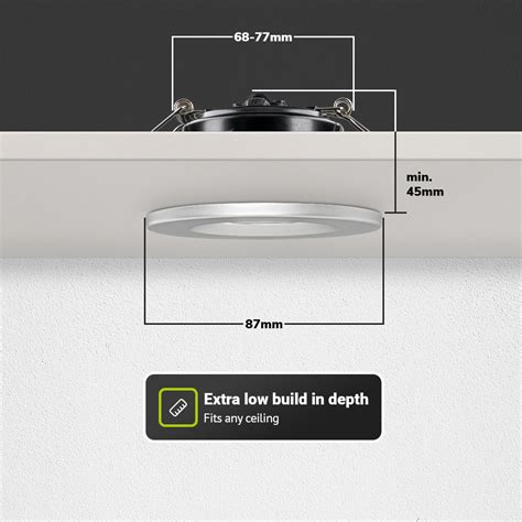 Dimmable LED Downlight Chrome Venezia 6 Watt 2200 2700K IP65