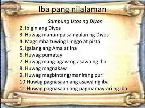 Sampung Utos Ng Diyos Iglesia NI Cristo