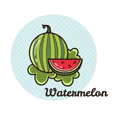 Premium Vector | Vector illustration of a watermelon.