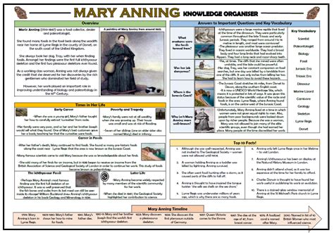 Mary Anning Knowledge Organiser! | Teaching Resources