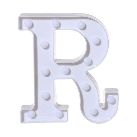 Home Decor Alphabet LED Letter Lights Light Up White Plastic Letters ...