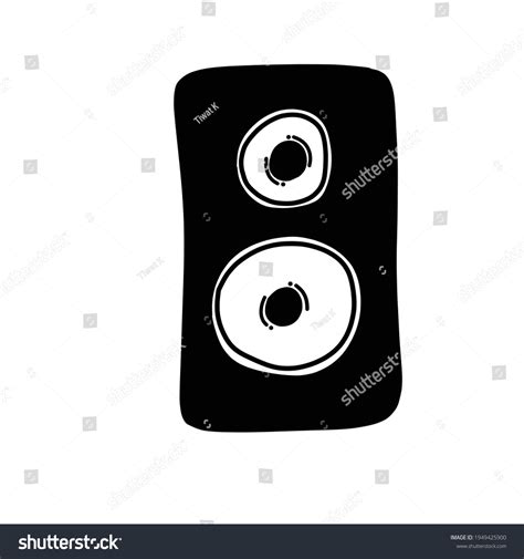 Speaker Doodle Vector Icon Drawing Sketch Stock Vector Royalty Free