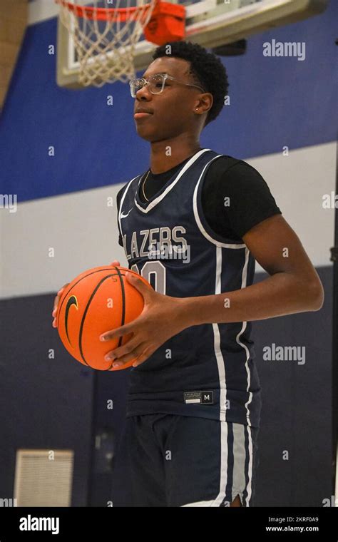 Bryce James Poses During Sierra Canyon Basketball Media Day On Wednesday Oct 12 2022 In