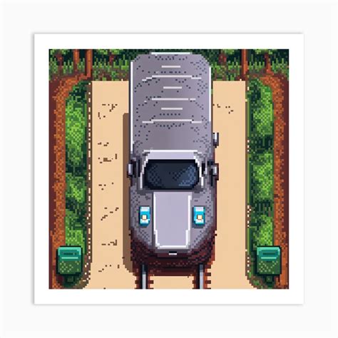 Pixel Train Art Print by Muddasir - Fy