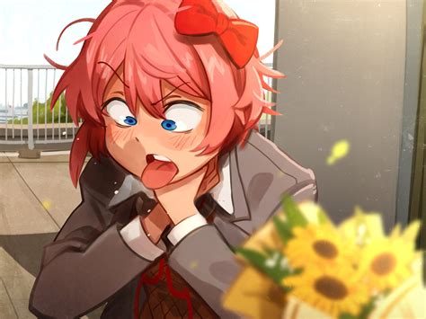 Sayori Doki Doki Literature Club Drawn By Khyle Danbooru