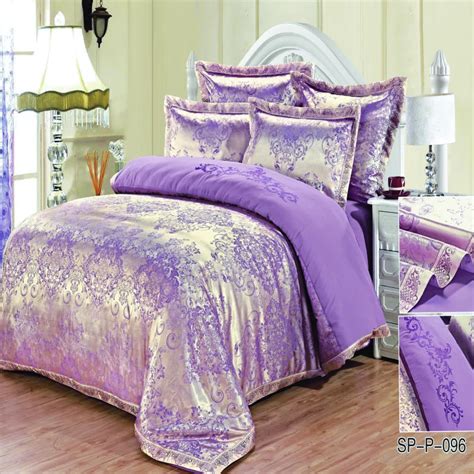 Luxury Silk Bedding Set Embroidery Bed Linens Satin Duvet Cover Set