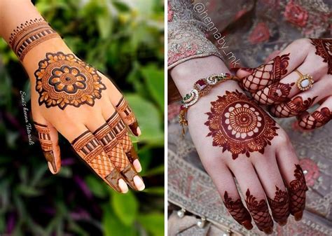 Circle Mehndi Designs For Front Hand - Printable Form, Templates and Letter