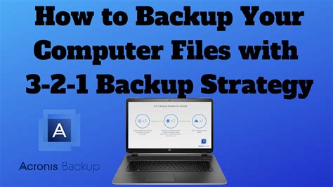 How To Backup Your Computer With Acronis Backup Strategy