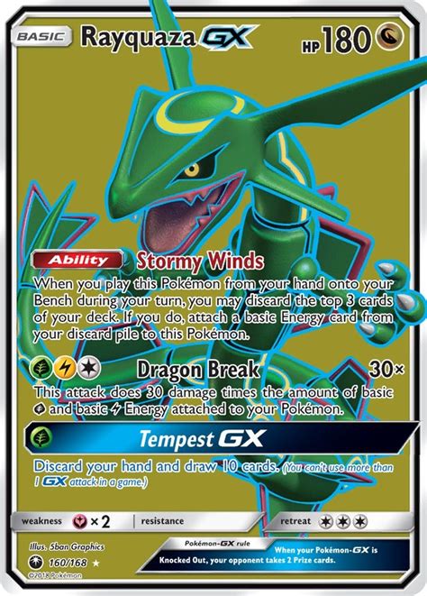 Rayquaza Gx Full Art Sm Celestial Storm Pokemon