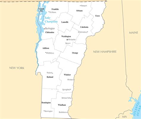 Vermont Cities And Towns • Mapsof.net