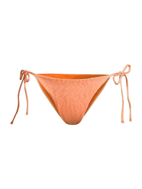 MILLY Women S Ojal Tiger Jacquard Bikini Bottom Melon Size Xs