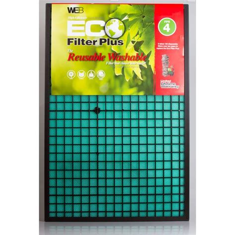 Web 20 in. x 30 in. x 1 in. Eco Plus Washable FPR 4 Air Filter ...