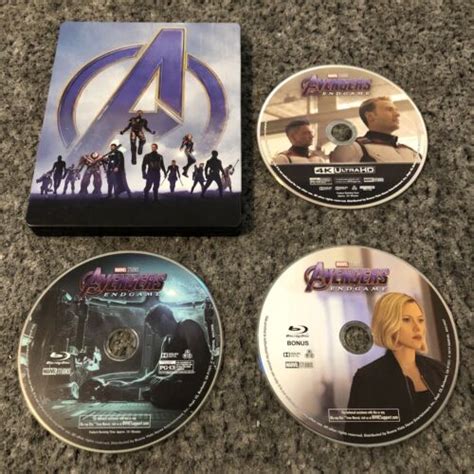 Marvel Avengers Endgame Steelbook 4K UHD Blu Ray 2019 3 Disc No