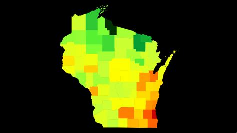 Wisconsin Population Density Map