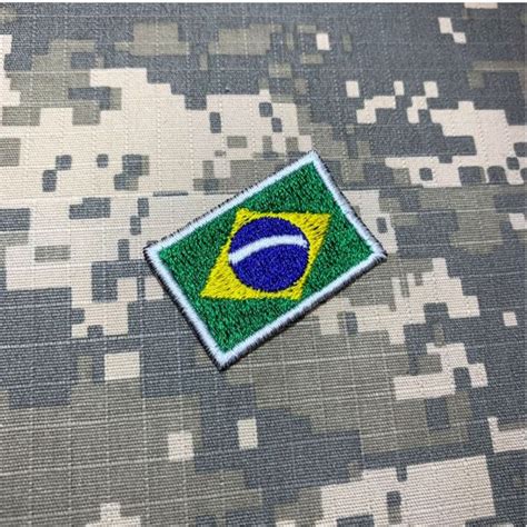 BP0403T36 Bandeira Brasil Patch Bordado Termo Adesivo BR44