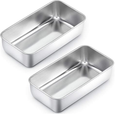 Homikit Loaf Tin Set Of 2 Stainless Steel Cake Tins Bread Moulds For