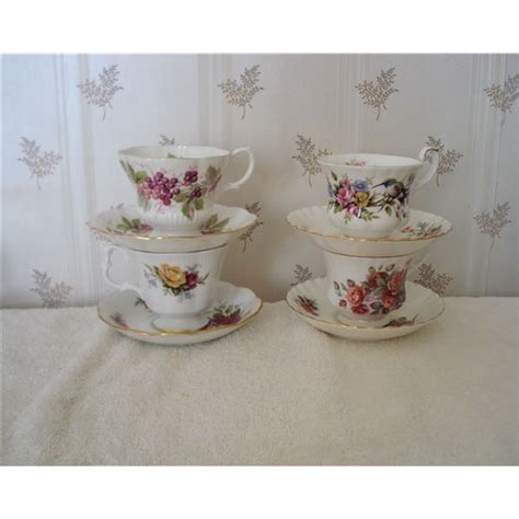 4 Royal Albert Tea cups