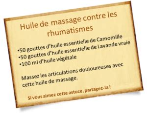 Huile De Massage Contre Les Rhumatismes Huiles Essentielles Et