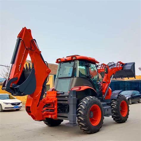 Ton Sz Wheeled Backhoe Loader Equipped With Four Wheel Steering