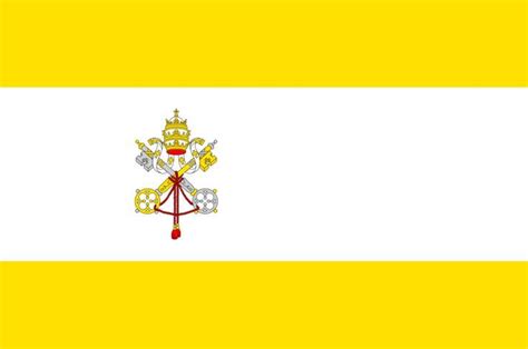 Flag Of The Vatican City In The Style Of Spain