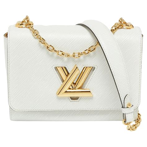 Louis Vuitton White Epi Leather Twist Mm Bag At Stdibs