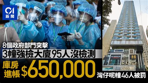 政府突擊3幢強檢大廈揭95人無檢測 65人被罰款 庫房進帳65萬