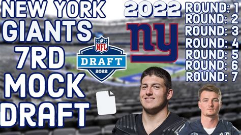 New York Giants Round Mock Draft Mocks In Days Youtube