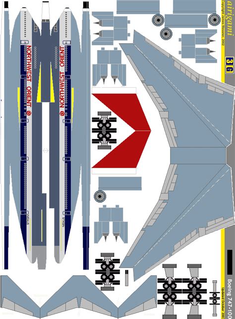 3g Northwest Orient 1970 Cs Boeing 747 100 Airigami X By Aviator