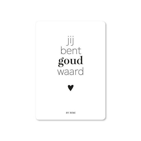 By Mi Wenskaart Jij Bent Goud Waard