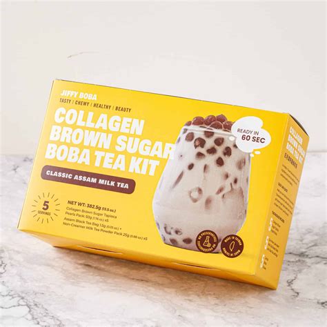 At Home Boba Tea - Assam Collagen Instant Boba Milk Tea Kit