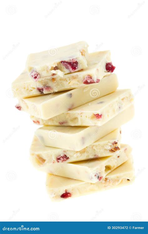 White Chocolate With Strawberry Stock Photo Image Of Delicious Cocoa