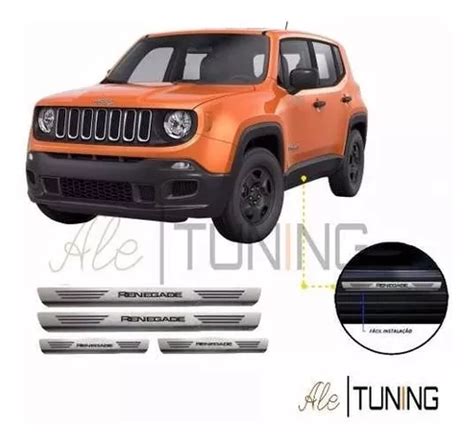 Kit Soleira Porta Jeep Renegade A O Inox Escovado Parcelamento Sem Juros