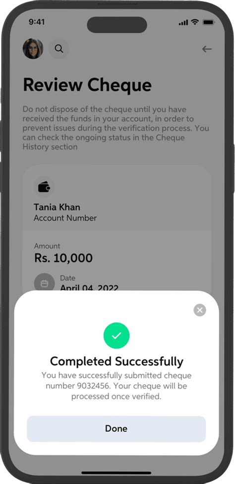 Digital Cheque Deposit