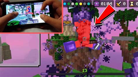 Mcpe New Controls Handcam Hive Skywars Handcam Youtube