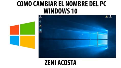 Como Cambiar El Nombre Del Pc En Windows Youtube