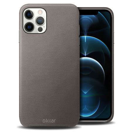 Olixar Genuine Leather Iphone Pro Max Case Grey