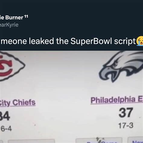 Leaked Super Bowl Script Printable Free Dody Nadine