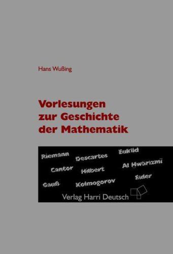 Amazon Vorlesungen Zur Geschichte Der Mathematik