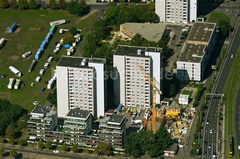 Dresden Von Oben Eckhaus Baustelle Zum Neubau Eines Wohn Und