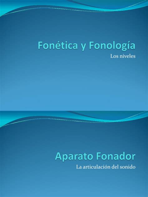 Fonética Y Fonología Clases Pdf Fonética Fonema