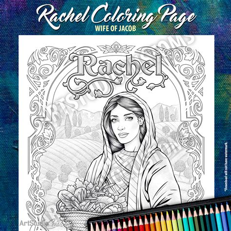 Printable Rachel wife of Jacob Coloring Page From the Old - Etsy Canada
