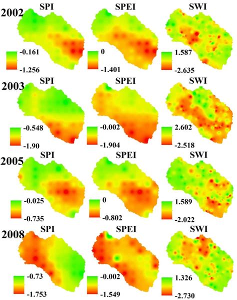 Spatio Temporal Variation Of Drought Indices For Critical Drought Years