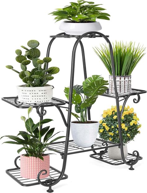 Rearao Soporte Para Plantas De Metal De Niveles Para Plantas Estante