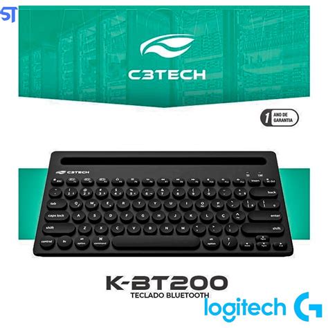 Mini Teclado Sem Fio Bt Multi Device K Bt Bk C Tech Sobraltech