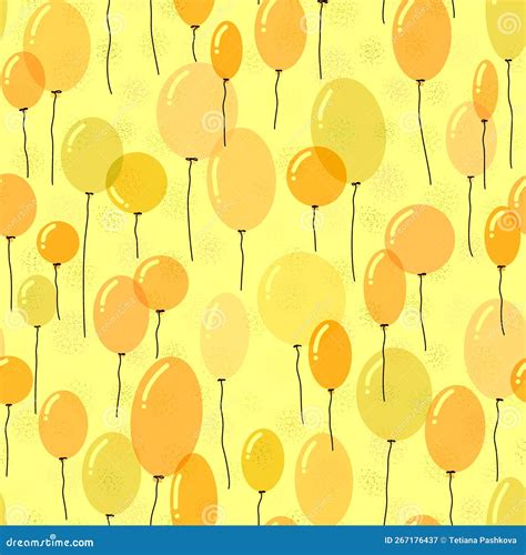 Cartoon Festive Balloons Seamless Birthday Pattern For Wrapping Paper