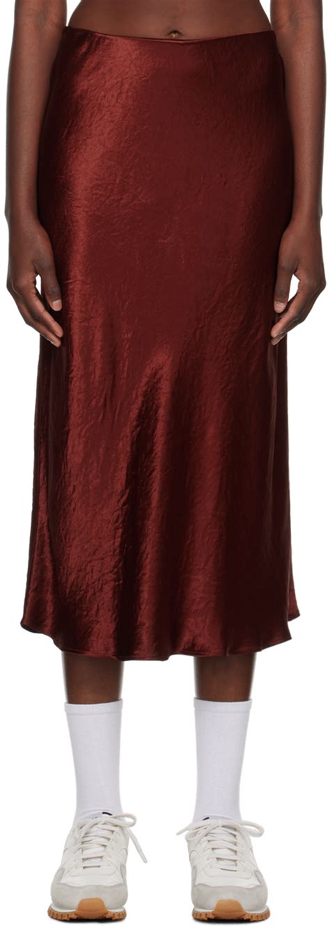 Red Alessio Midi Skirt By Max Mara Leisure On Sale